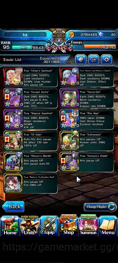 Grand Summoners Accounts Global|Rank 95|16 Ascend 8 TW|(S Miyu,Shirou,DL Ri image 6