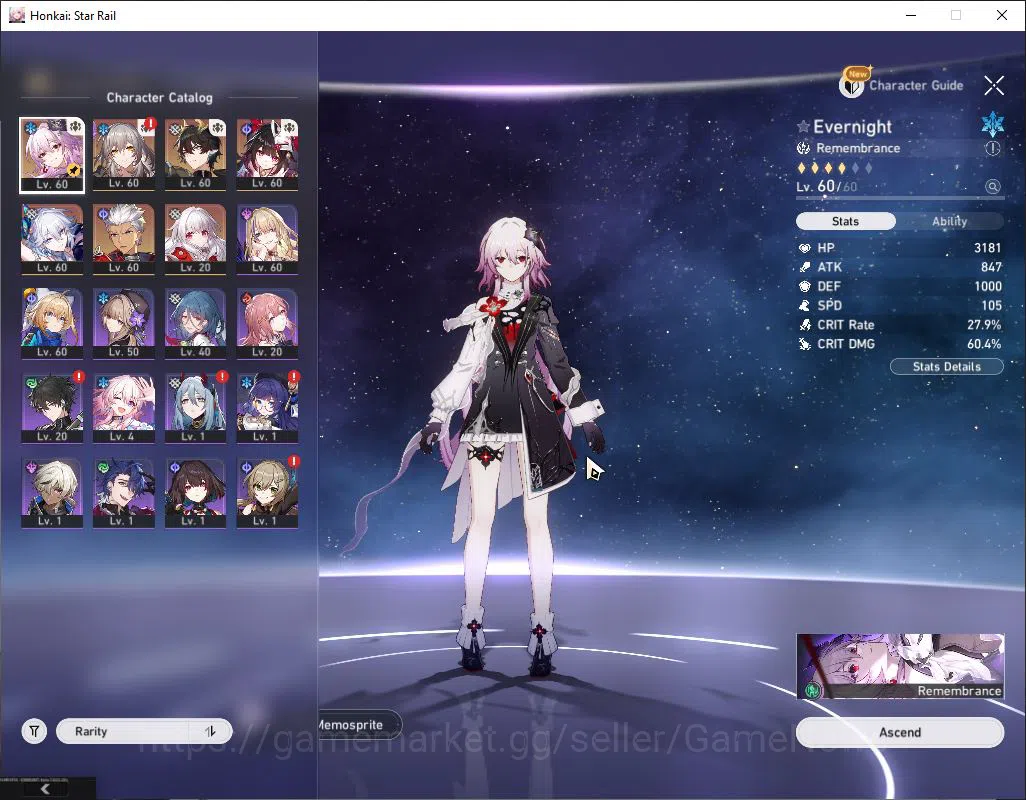 Honkai Star Rail Accounts Asia|TL 47|5 Limited|[Evernight E1]+Sign Yaoguang, image 3