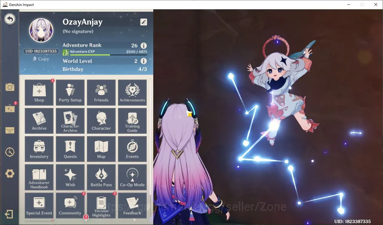 Genshin Impact Accounts Starter ASIA|AR 26|Starter 1 Limited Char (Citlali), Diluc,Dehya|Low Explore|Check 1