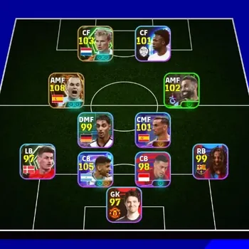 eFootball Accounts Legends & Iconic Players Android|PW 3130|Andres Iniesta Big T,Cristian Romero Show T,Lionel Messi Show