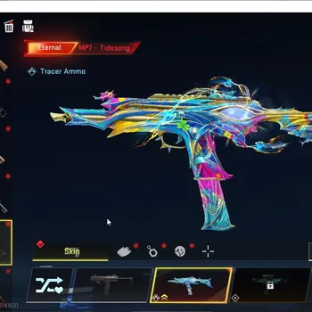 Blood Strike Accounts Collab Skin Asia|ETERNAL MP7 TideSong Lv3,DeAgle+Melee ButterflyKnif,Staff|Collab Lucha Strike Mr
