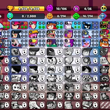 Brawl Stars Accounts 4408 Trophy|36 Brawler, 4 Max (Full Buffies Gus,Squeak,Fang,Stu)|2 Myth Skin,3 Epic,3 Super Rare|9,5k
