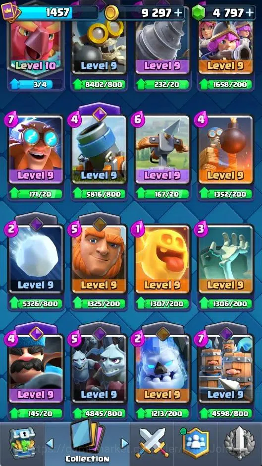 Clash Royale Accounts CL | KTL 14 | Trophy 9338 | Card 121/121 | 1 Max ( image 2