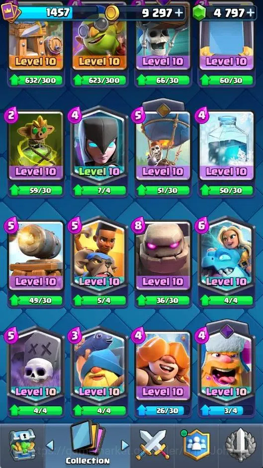 Clash Royale Accounts CL | KTL 14 | Trophy 9338 | Card 121/121 | 1 Max ( image 3