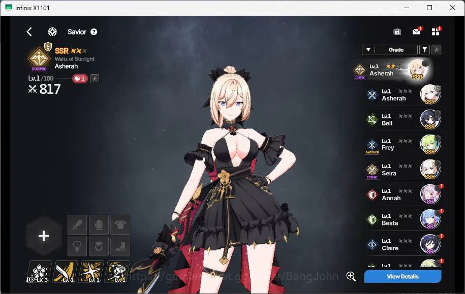 StarSavior Accounts ASIA | Starter Lv 1 | Asherah Waltz LB2, Frey Nobl image 3