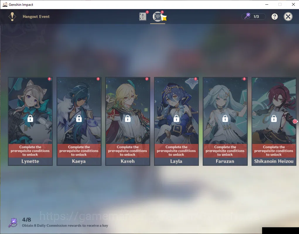 Genshin Impact Accounts ASIA|AR 50|3 Limited+4(*5Weapon)|Linnea,Flins,Alha image 3