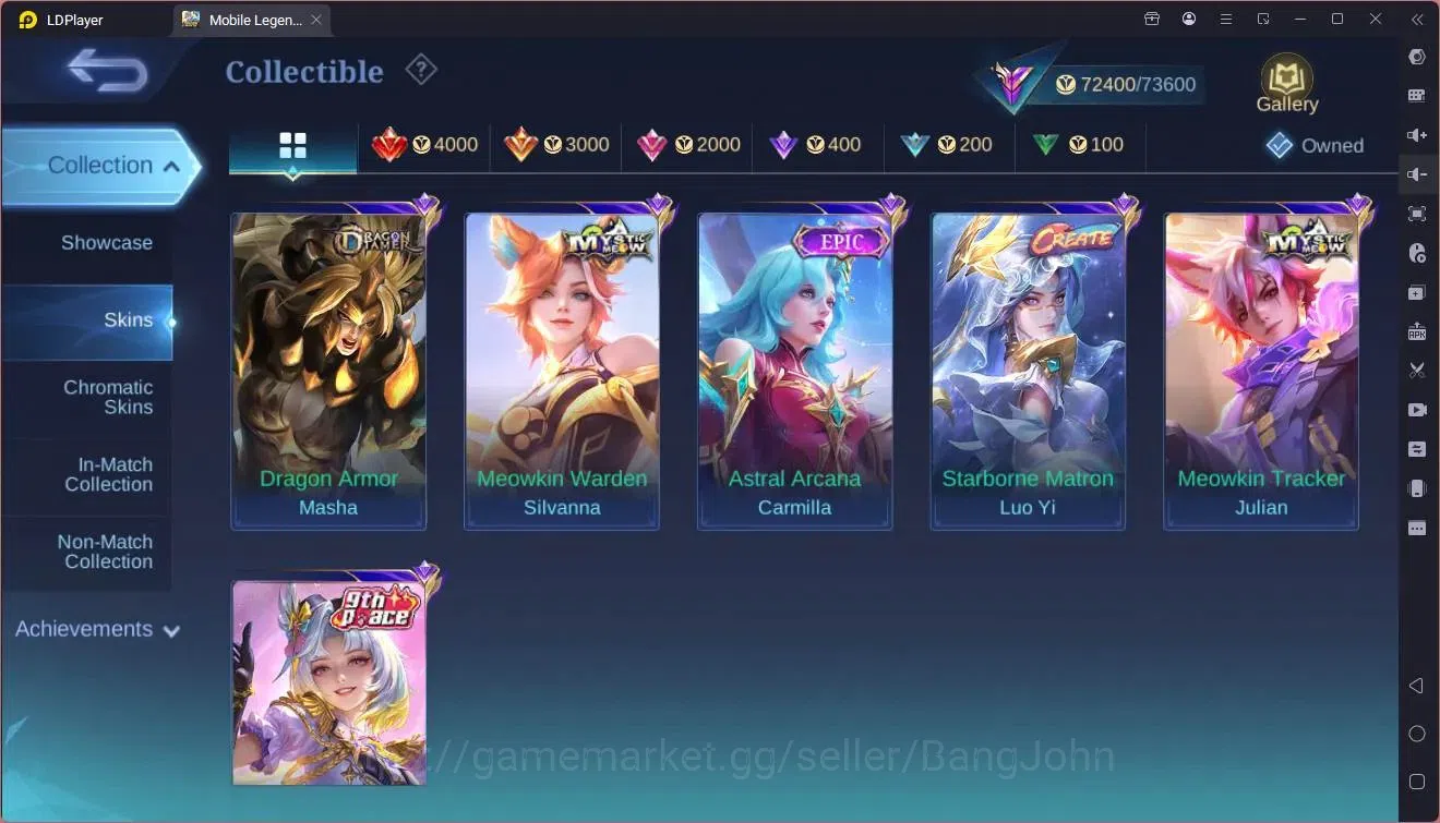 Mobile Legends: Bang Bang Accounts GLOBAL Hero 130 Skin 315|Kishin Angela|Aspirants G image 13