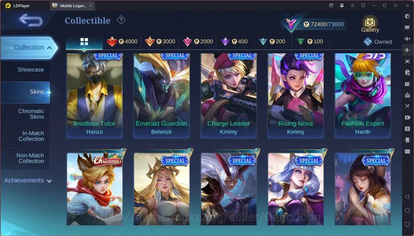 Mobile Legends: Bang Bang Accounts GLOBAL Hero 130 Skin 315|Kishin Angela|Aspirants G image 18