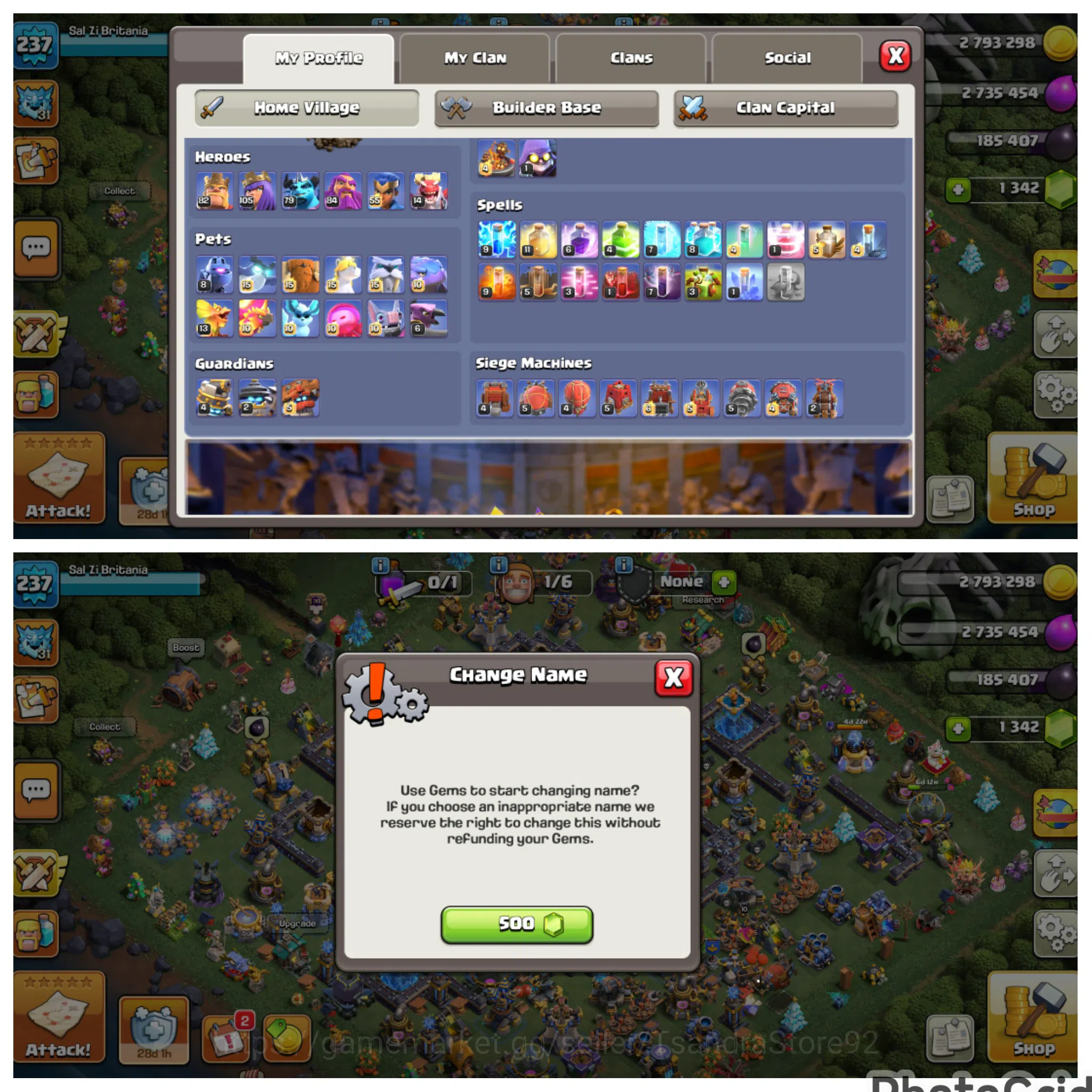 Clash of Clans Accounts High-End FLASH SALE EPIC 10 MAX|TH 18 LVL 237 DEFENSE MAX EX LEGEND LEAGUE|3 HERO MAXED|WALL 2