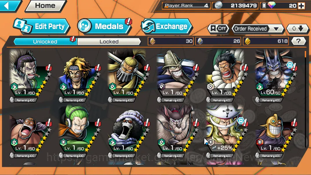 One Piece Bounty Rush Accounts Global|5EX |WI Trafalgar Law,BMO Kaido,Gp Edward N image 5