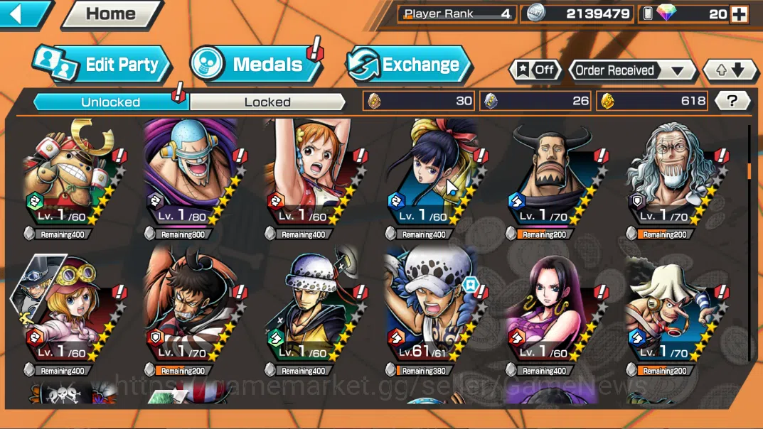 One Piece Bounty Rush Accounts Global|5EX |WI Trafalgar Law,BMO Kaido,Gp Edward N image 7