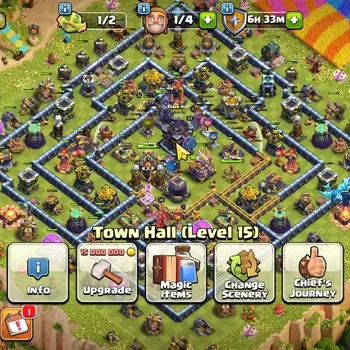 Clash of Clans Accounts High-End LV 140|TH 15|HH 9|Limited Skin|BK 63,AQ 76,GW 40,MP 42,RC 21,DD 10|BM 17|CN OFF|Protect