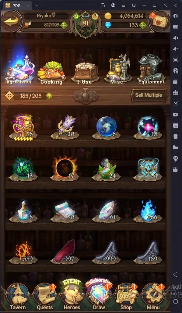 The Seven Deadly Sins: Grand Cross Accounts Endgame Global |4.1M GP|146 LS|UR Mesis 4/6,Menor 2/6,KOP Tristan 1/6,Skuld 1/6 10
