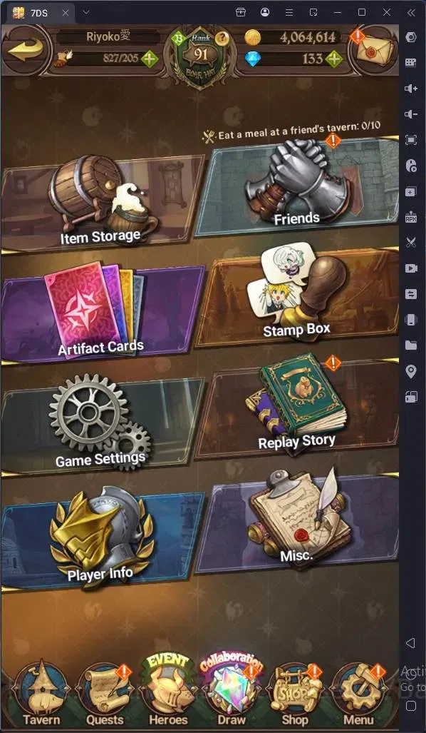 The Seven Deadly Sins: Grand Cross Accounts Endgame Global |4.1M GP|146 LS|UR Mesis 4/6,Menor 2/6,KOP Tristan 1/6,Skuld 1/6 15