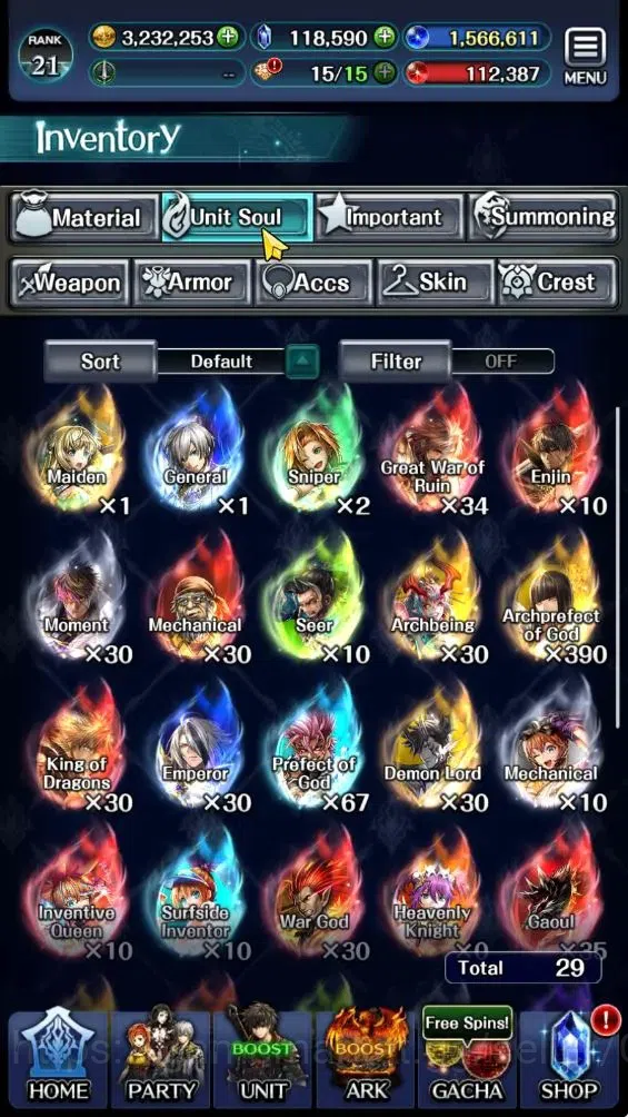 Last Cloudia Accounts GLOBAL|Rank 21|118k Crystal|Top Tier Units (Perfec image 13