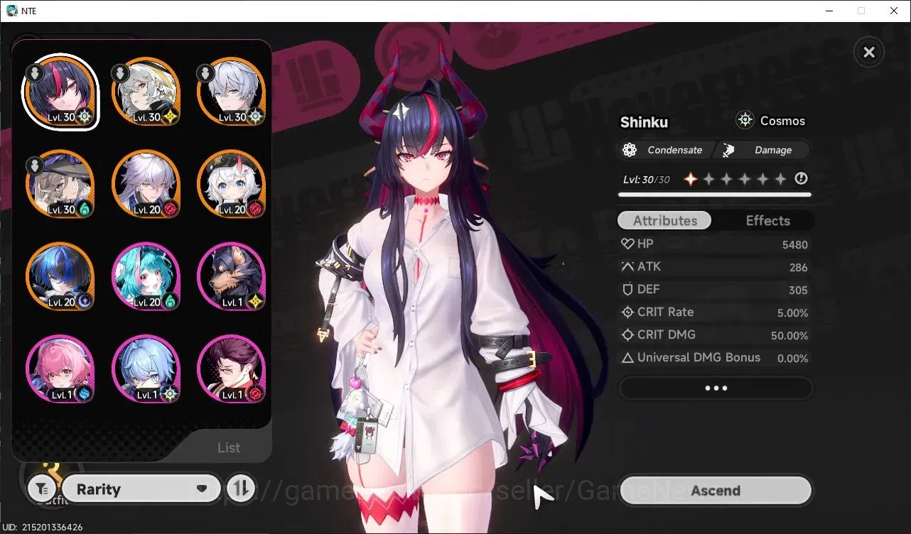 Neverness to Everness Accounts GLOBAL SEA|HL 14|TL 7|6 S-Class 1 Limit(Shinku,Hathor,Sakiri,Jiyuan,Baicang,Dafodil)+6 1