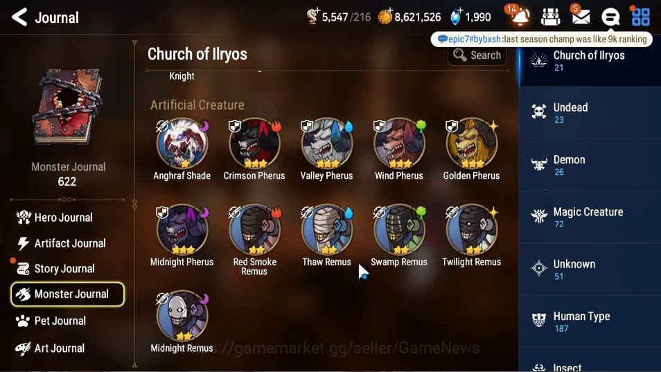 Epic Seven Accounts Asia Unverif| 6 ML (Barunka,SOT Snow,Harsetti,Etc) image 10