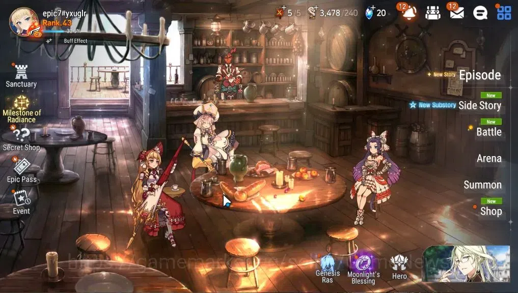 Epic Seven Accounts GLOBAL Unverif|6 ML [LW Peira, DP Aria, SE Celine, image 1