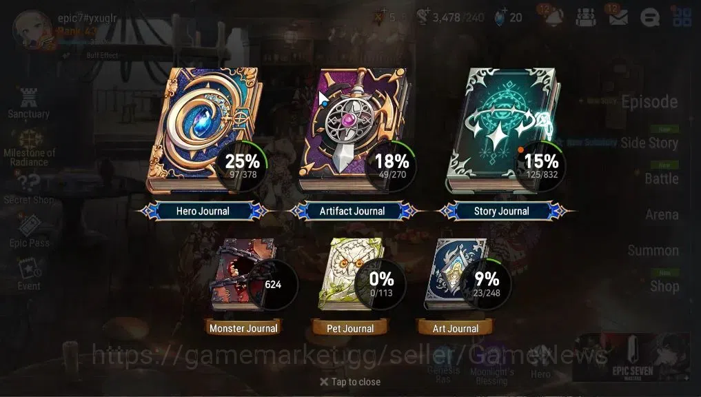Epic Seven Accounts GLOBAL Unverif|6 ML [LW Peira, DP Aria, SE Celine, image 3