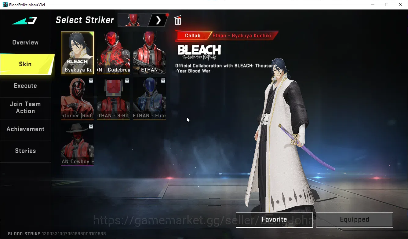 Blood Strike Accounts ASIA | Melee Katana Collab bleach zanpakuto | coll image 4