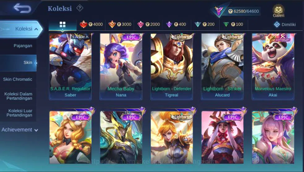 Mobile Legends: Bang Bang Accounts Hero 102 | Skin 200 | Aspirant Angela KOF Masha+Ka image 12
