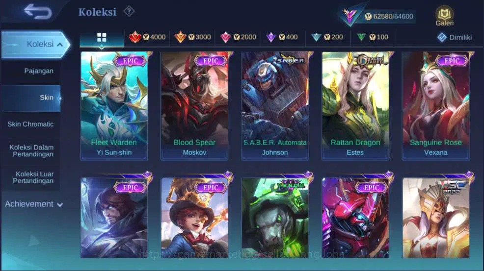 Mobile Legends: Bang Bang Accounts Hero 102 | Skin 200 | Aspirant Angela KOF Masha+Ka image 13