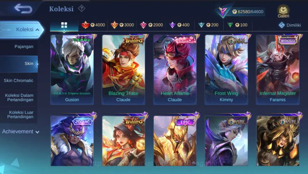 Mobile Legends: Bang Bang Accounts Hero 102 | Skin 200 | Aspirant Angela KOF Masha+Ka image 14