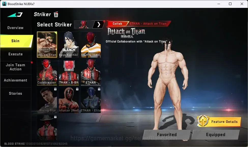 Blood Strike Accounts ASIA | Collab ETHAN - Attack On Titan|4 AOT GUN|2  image 13