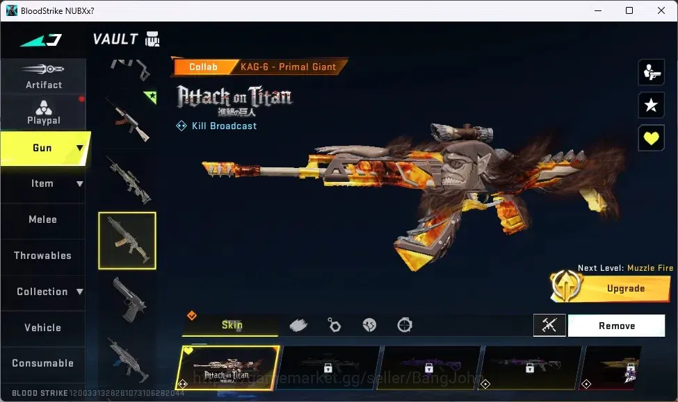 Blood Strike Accounts ASIA | Collab ETHAN - Attack On Titan|4 AOT GUN|2  image 6