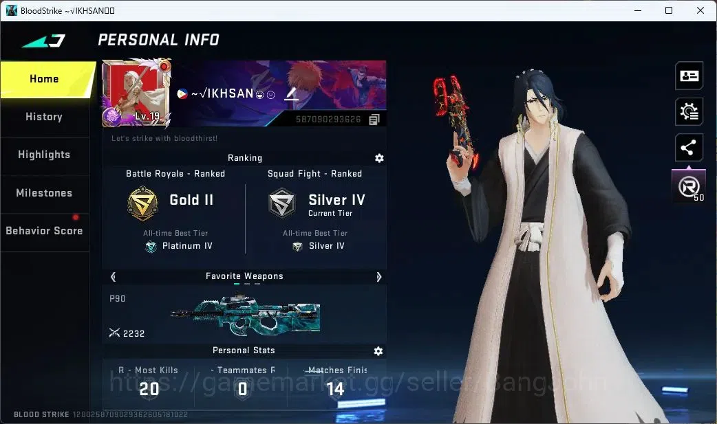 Blood Strike Accounts ASIA | Eternal Desert Eagle-Scorpio | 3 Legendary  image 12