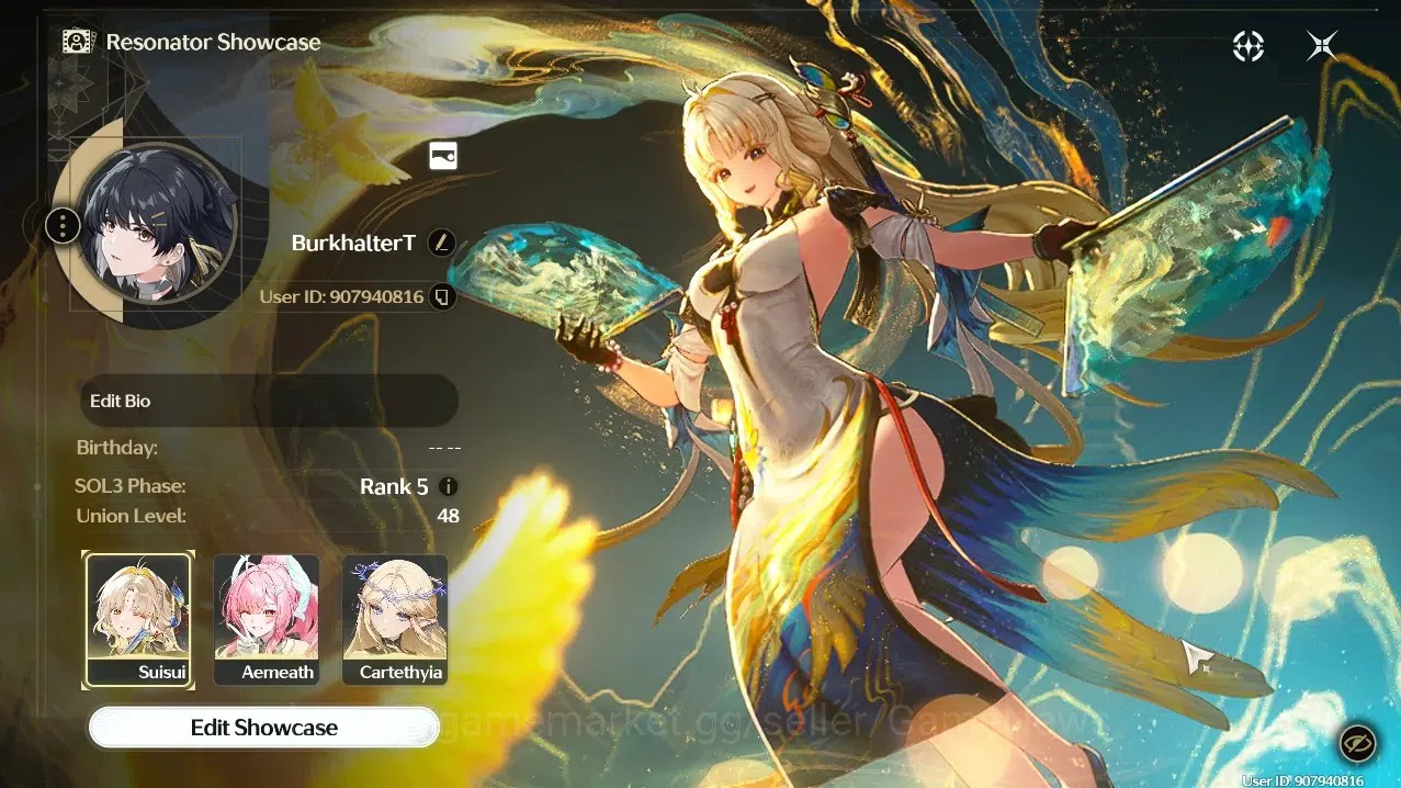 Wuthering Waves Accounts Starter SEA |UL 48|5 Limited| ( Suisui, Aemeath, Cartethyia )+Sign, Jinhsi, Changli |DB Lvl 1