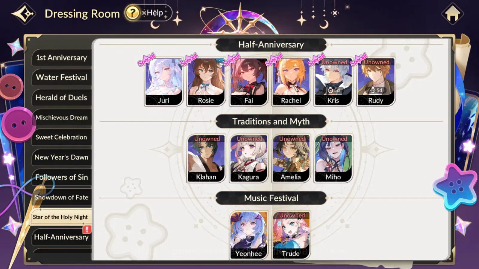 Seven Knights Re:Birth Accounts Global |5EX7(Fai,Gelidus,Melia,Juri,Rosie),39TC6, image 3