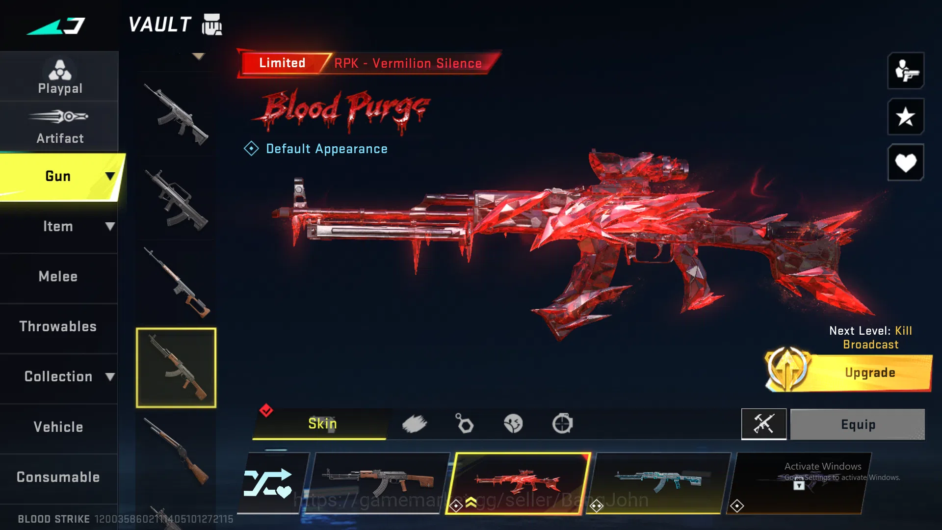 Blood Strike Accounts Others Eternal Uzi (Lv 4, Token kurang dikit lagi inspect) | Eternal Ran (All fitur unlock) | Eternal 11