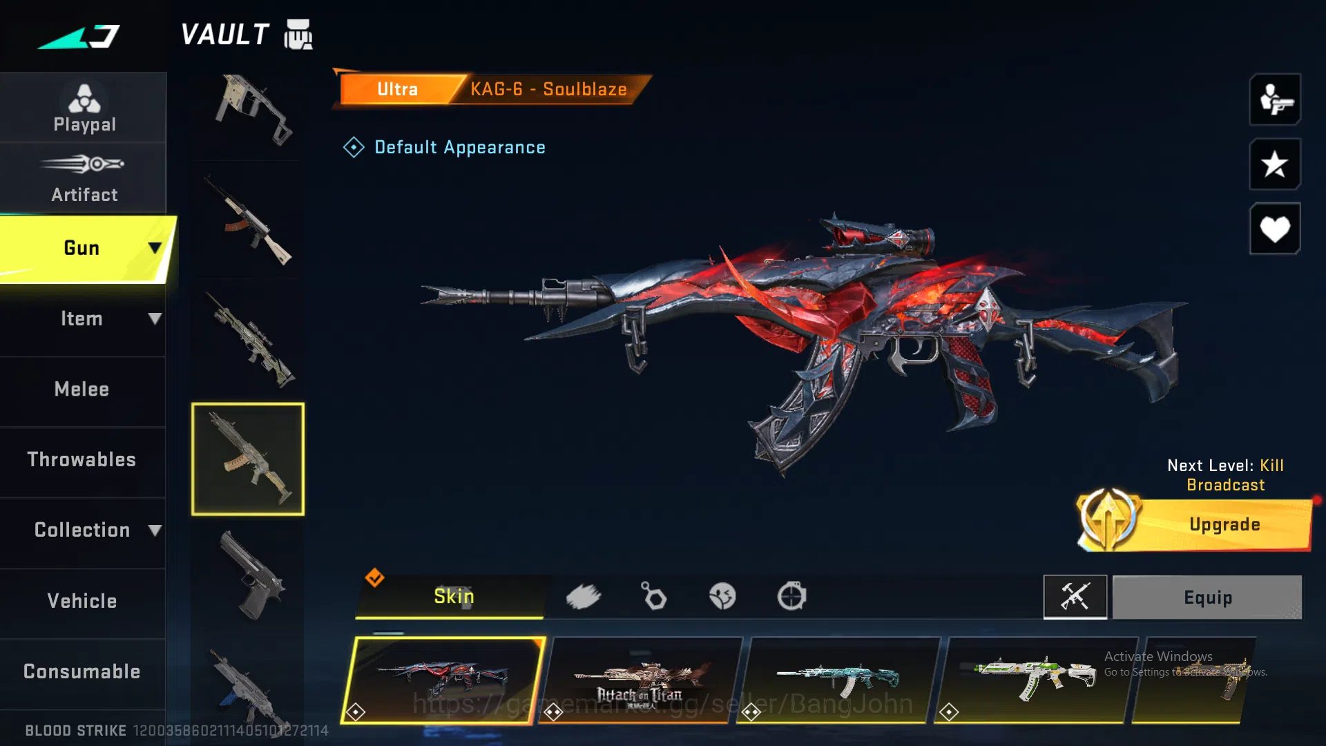 Blood Strike Accounts Others Eternal Uzi (Lv 4, Token kurang dikit lagi inspect) | Eternal Ran (All fitur unlock) | Eternal 3