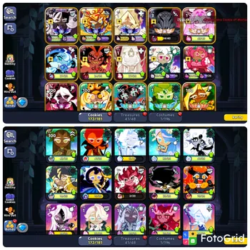 CookieRun: Kingdom Accounts #CRK69: 216K CUBES!! [Dark Cacao] Level 33, ATK 1,6M | Cookies 172/181 Dark Enchantress, Silent