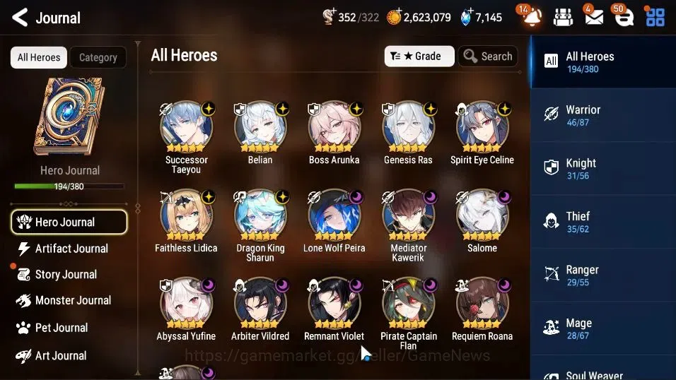 Epic Seven Accounts ASIA UnVerif|New Era|16 ML(Dark Diene,Salome,BArun image 6