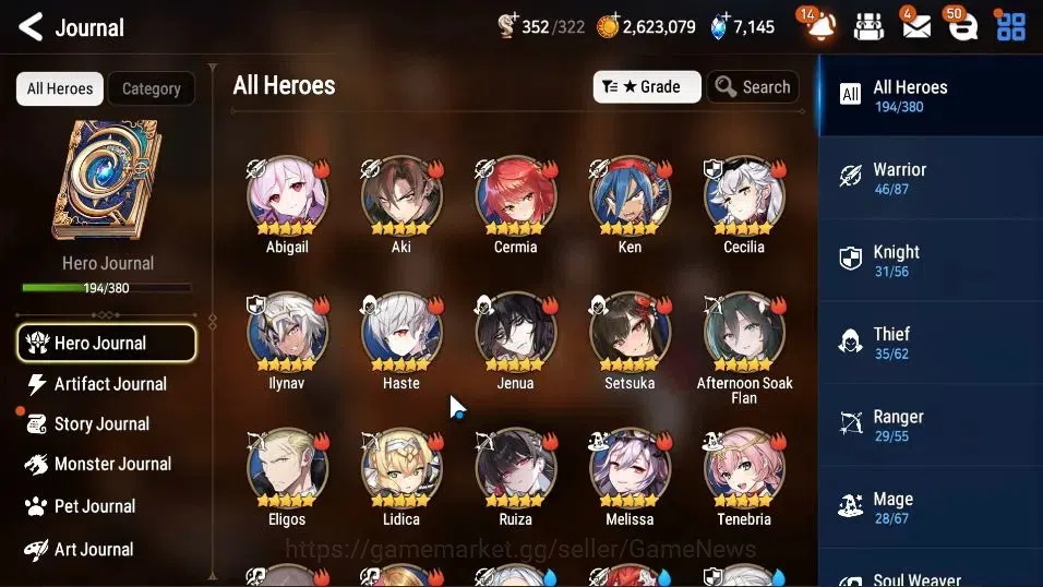 Epic Seven Accounts ASIA UnVerif|New Era|16 ML(Dark Diene,Salome,BArun image 8