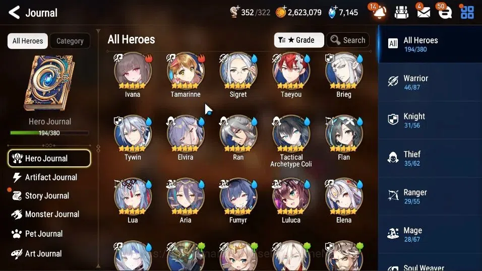 Epic Seven Accounts ASIA UnVerif|New Era|16 ML(Dark Diene,Salome,BArun image 9
