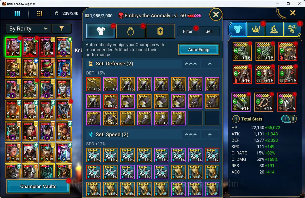 Raid: Shadow Legends Accounts Power 21M|Energy 5,2k|Diamond 1k|3 Mythical [Embry image 11