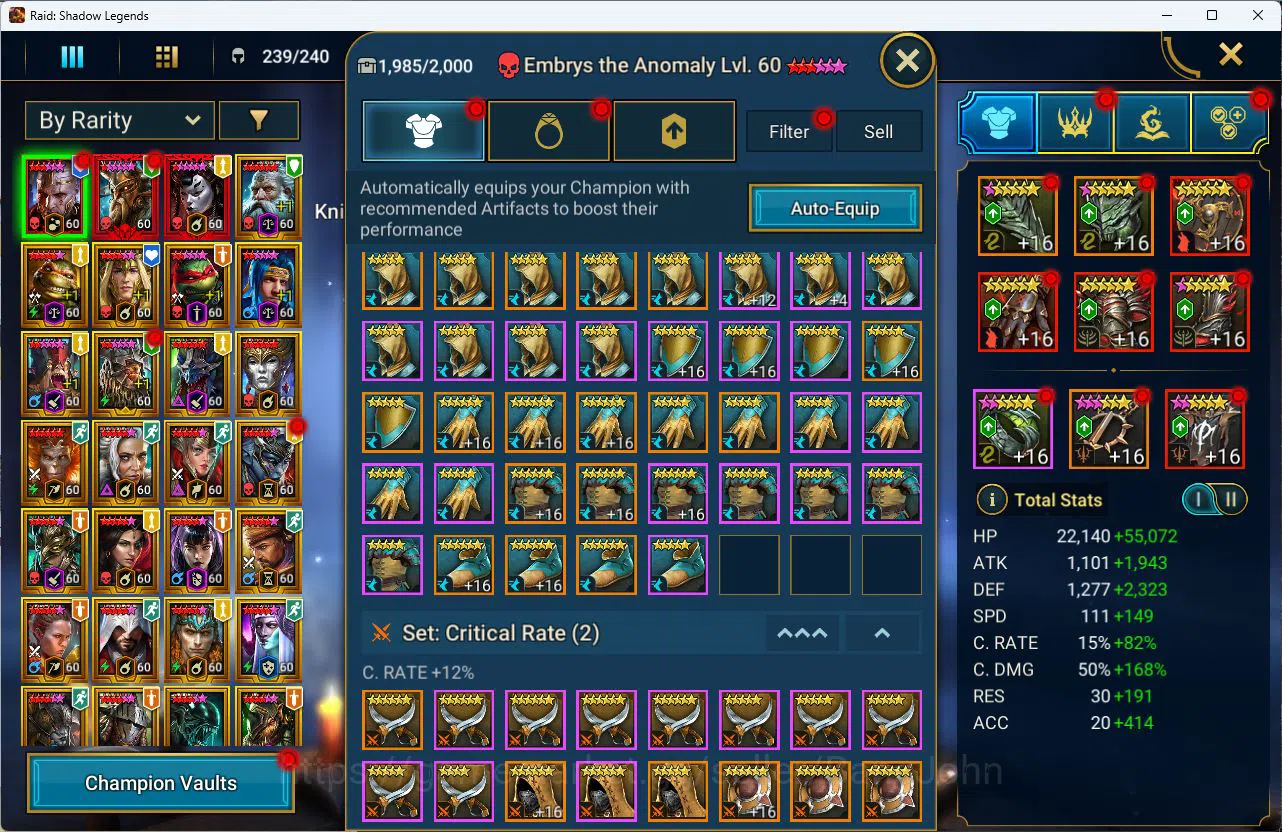 Raid: Shadow Legends Accounts Power 21M|Energy 5,2k|Diamond 1k|3 Mythical [Embry image 12