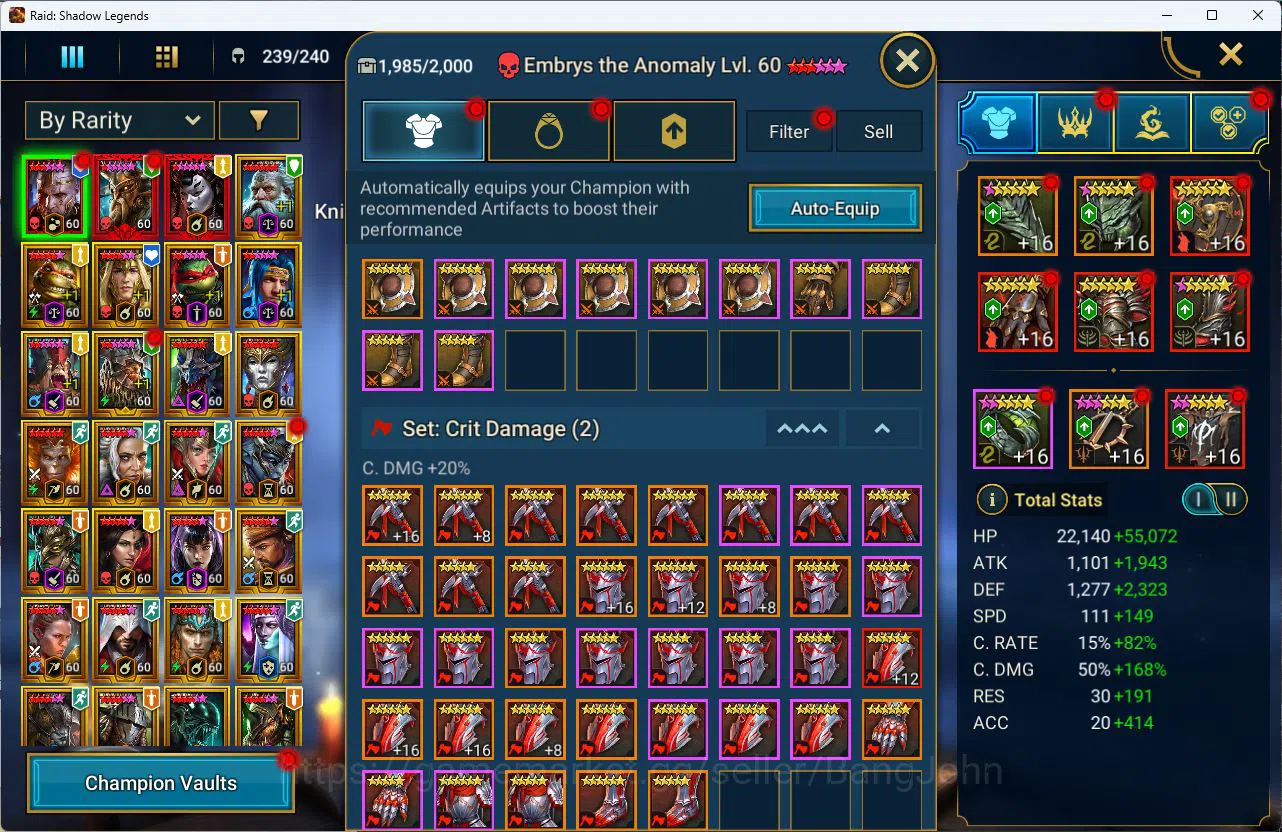 Raid: Shadow Legends Accounts Power 21M|Energy 5,2k|Diamond 1k|3 Mythical [Embry image 13