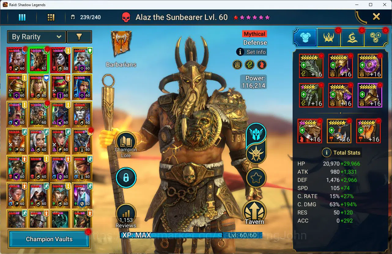 Raid: Shadow Legends Accounts Power 21M|Energy 5,2k|Diamond 1k|3 Mythical [Embry image 3