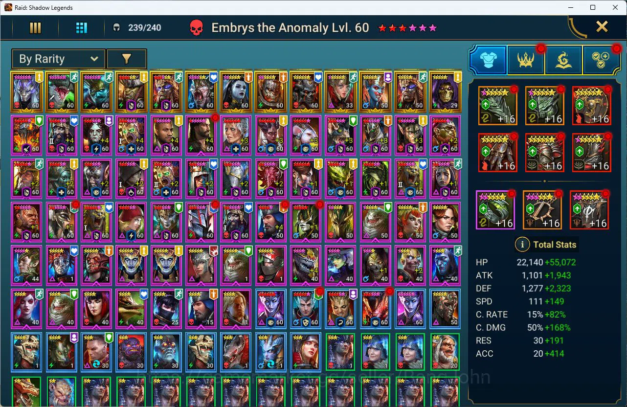 Raid: Shadow Legends Accounts Power 21M|Energy 5,2k|Diamond 1k|3 Mythical [Embry image 6