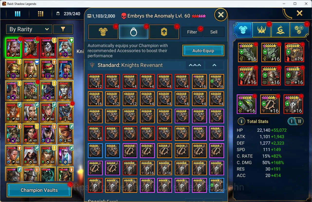 Raid: Shadow Legends Accounts Power 21M|Energy 5,2k|Diamond 1k|3 Mythical [Embry image 8