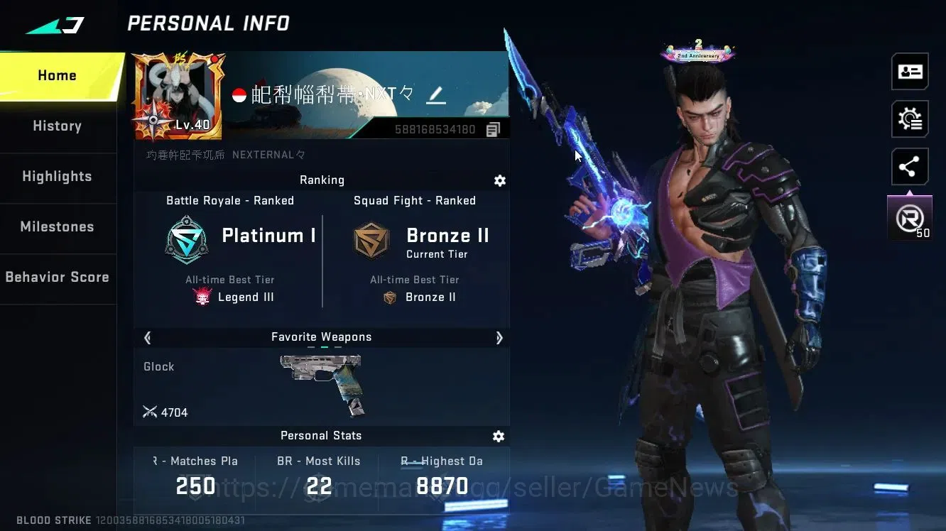 Blood Strike Accounts ASIA|ULTRA[ETHAN,VAL,M4A1,QBZ95,etc]|Collab 7DS[Ka image 2