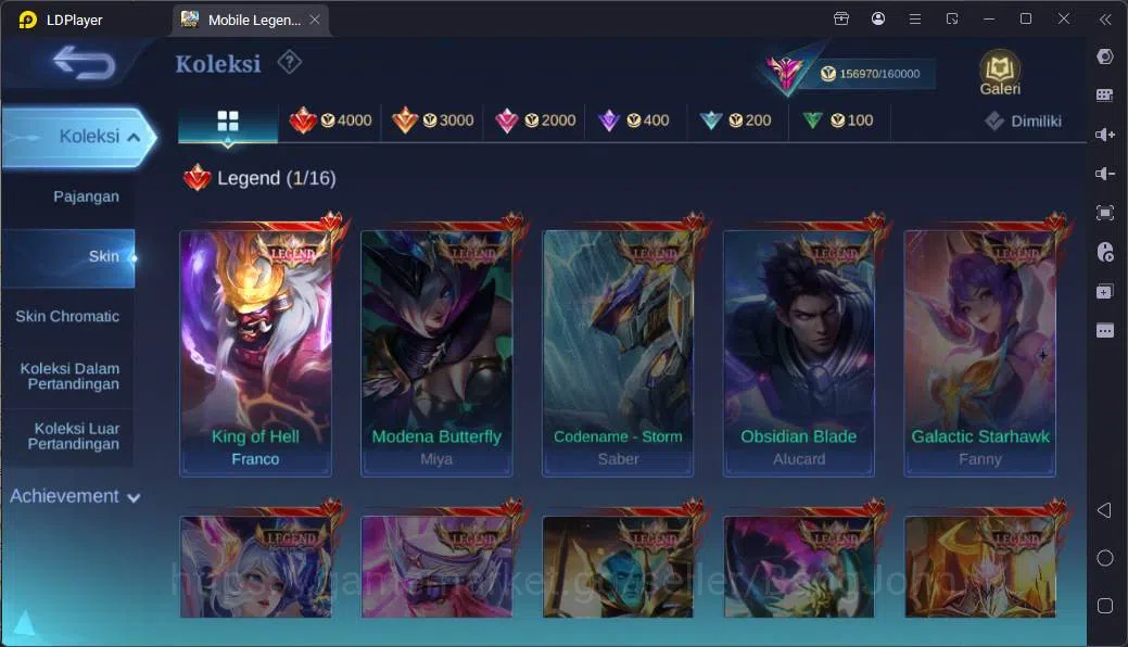 Mobile Legends: Bang Bang Accounts Hero 132|Skin 450|Legend Franco,KoF CHou+Gusion,Da image 3