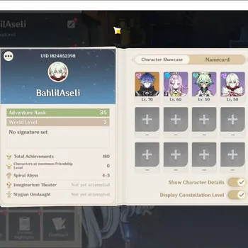 Genshin Impact Accounts Starter ASIA|AR 35|Sarter||1 Limited(Flins)*Char |Jean,Mizuki,MQ liyue|Very Low