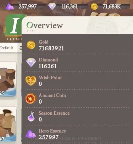 AFK Journey Accounts GLOBAL S463|Ready Gacha|6 Hero Selector|30 S Char[ image 9