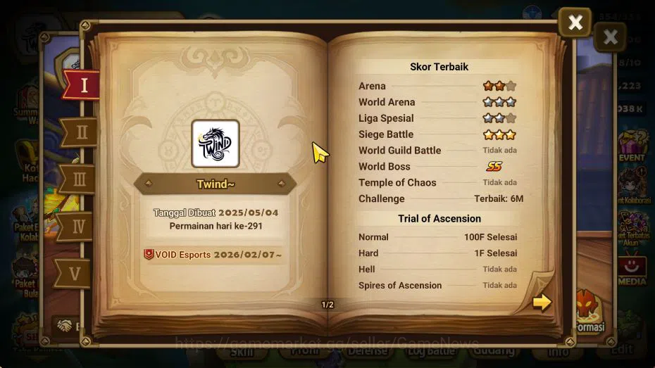 Summoners War: Sky Arena Accounts Starter ASIA Lv 87|2 LD(Bella,Shun)|22 NB5 Total(Nora,Shi Hou,Shizuka,Etc)+ 54 3