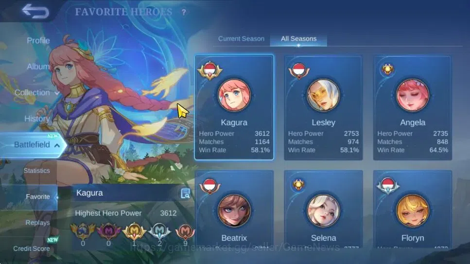 Mobile Legends: Bang Bang Accounts Hero 132|Skin 529|High Immo 130|Legend(Miya,Lunox) image 5
